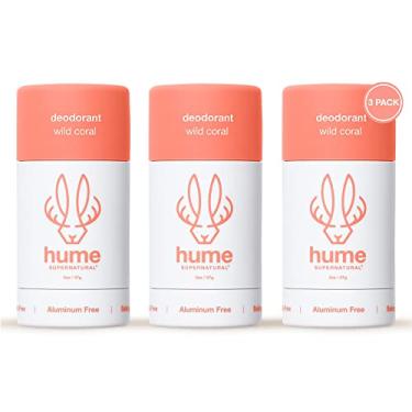 Imagem de Hume Supernatural Desodorante sem alumínio para mulheres e homens - seguro para peles sensíveis - probiótico, à base de plantas, sem bicarbonato de sódio, Aloe e flor de cacto, antisuor, manchas e