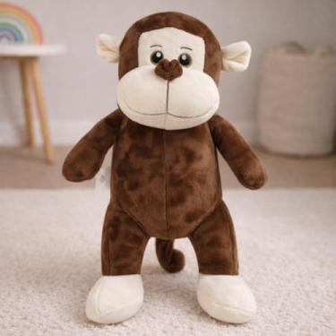 Imagem de Pelúcias Gigantes Safari 50cm Animais Dia Das Crianças Bebê Baby Presente Festa Antialérgico Kwaii Festa Brinquedo Menina Menino Tematico Natal (Macaco Gigante)