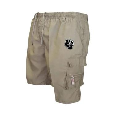 Imagem de Bermuda Masculina De Algodão De Alta Qualidade, Estilo Militar, Com Mú