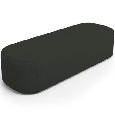 Imagem de Puff Decorativo Orgânico Para Living Quarto 160cm Doha W01 Linho Verde