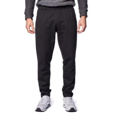 Imagem de Calça Masculina Desayner Moletom Básica Reta Cinza-Masculino