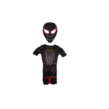 Imagem de Fantasia Roupa Infantil Homem Aranha Black Curto Com Máscara E.V.A. - 