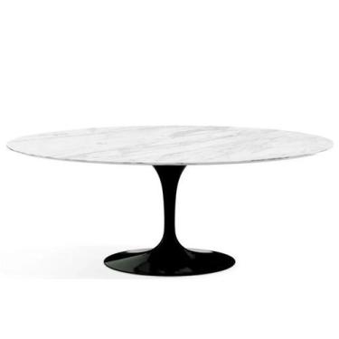 Imagem de Mesa de Jantar Saarinen Oval 137x90 cm Mármore Carrara - Personal Move