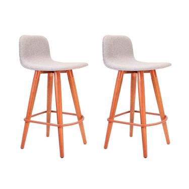 Imagem de Kit 2 Banquetas Baixas Linea Aço Cobre para Cozinha Ilha Gourmet Conjunto Casa - Cinza Assento