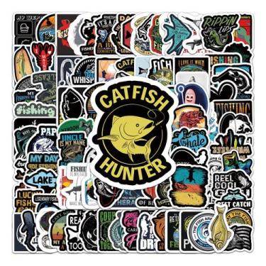 Imagem de Pacote de adesivos com tema de pesca, 50 peças de desenho animado, rob