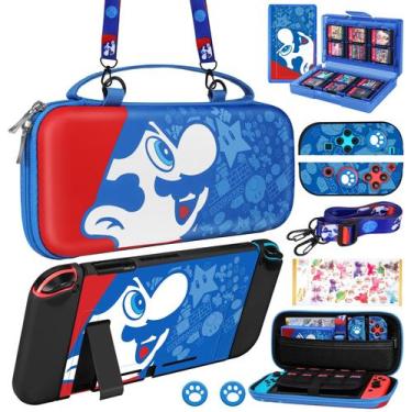 Imagem de Kit de Accesorios de Almacenamiento Xinocy para Nintendo Switch 9 en 1