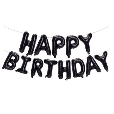 Imagem de Banner de balões de aniversário PIGETALE Happy 40cm Rose Gold