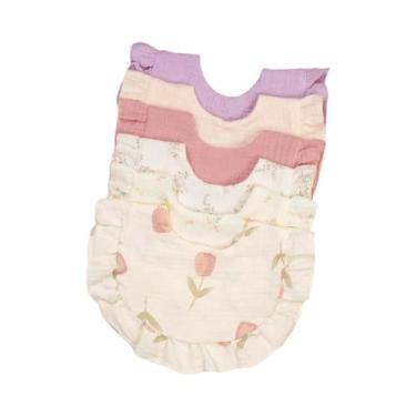 Imagem de Conjunto De Babadores De Algodão Muslin Para Bebês, Cor Sólida, Confor