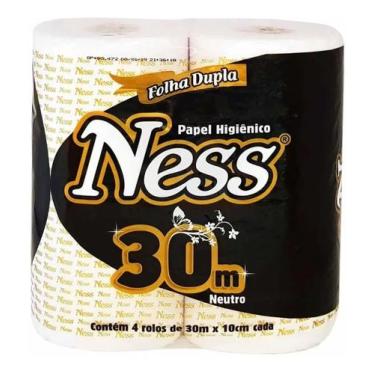 Imagem de Papel Higiênico Folha Dupla 30x10 4 Rolos Ness