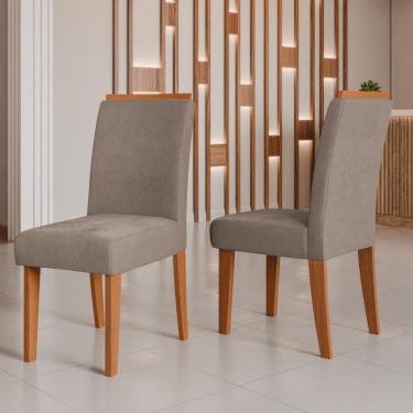 Imagem de Kit 2 Cadeiras de Jantar Estofadas Multimóveis CR50257