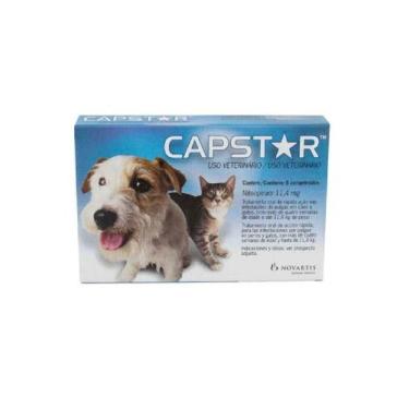 Imagem de Antipulgas Capstar 11 mg para Cães e Gatos até 11,4 Kg 6 comprimidos -