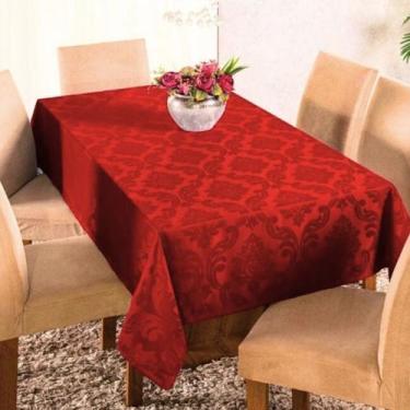 Imagem de Toalha de mesa Quadrada jacquard luxuosa 4 lugares 1,40x1,40m - Love4H