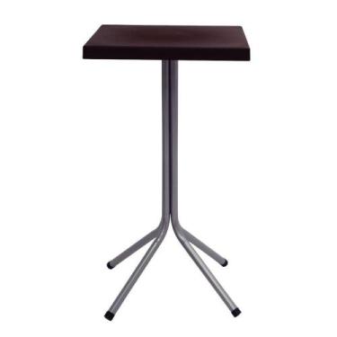 Imagem de Mesa Quadrada Tramontina Sigma Alta 59x106 Cm Marrom Polipropileno E B
