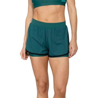 Imagem de Shorts 2 Em 1 Run More Max Fresh Feminino, Verde, M