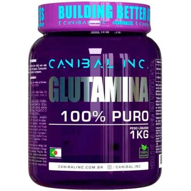 Imagem de Suplemento Glutamina 100% Pura em pote de 1Kg Canibal Inc-Unissex