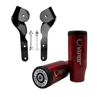 Imagem de Protetor motor  moto slider cb 250 twister 15 vermelho viper