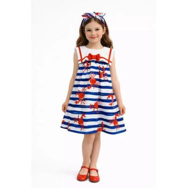 Imagem de Vestido Infantil Menina Em Tricoline Petit Enfant Siri, Branco, 2