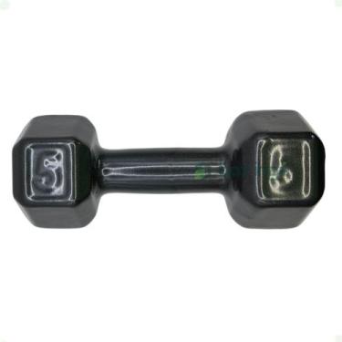 Imagem de Halter Sextavado Emborrachado - 5 Kg - 2M FITNESS