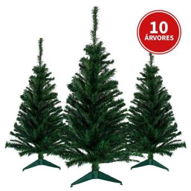 Imagem de Arvore Natal Atacado 120 cm 10 Pinheiro Verde Luxo Bem Cheio Com 250 G