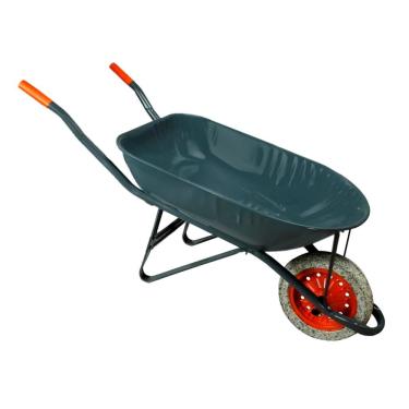 Imagem de Carrinho de Mão em Aço Carbono Pneu Maciço Chapa 26MM 45L Uso em Construção Jardinagem Agricultura Minasul