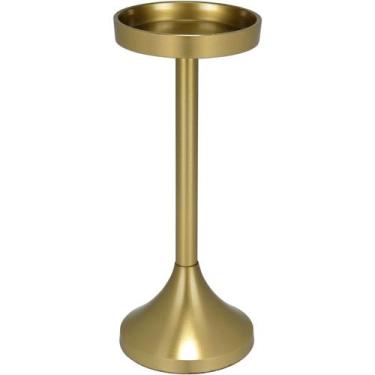 Imagem de CASTIÇAL PORTA VELA DECORATIVO HOME&CO METAL 22x9x9cm DOURADO