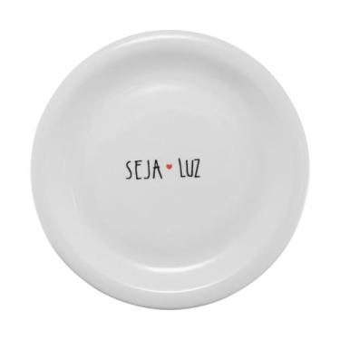 Imagem de Prato de Sobremesa Porcelana Decorado 19cm - Frases Motivacionais Fras