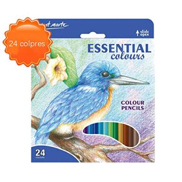 Imagem de Lápis de cor de 24 cores, lápis de desenho artístico profissional, difícil de quebrar o núcleo