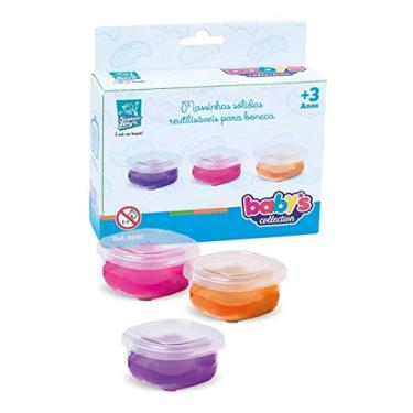 Imagem de Massinha Solida Reutilizáveis Para Bonecas 3 Potes, Supertoys