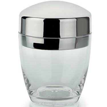 Imagem de Dispenser Organizador Suporte Porta Algodão Cotonete Cromo Natural