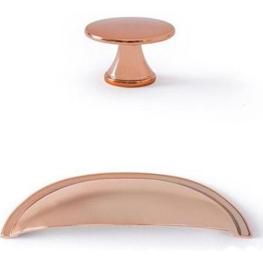 Imagem de Kit Puxador Dourado Puxador Concha Kit Pz 1080 Com 32 Peças