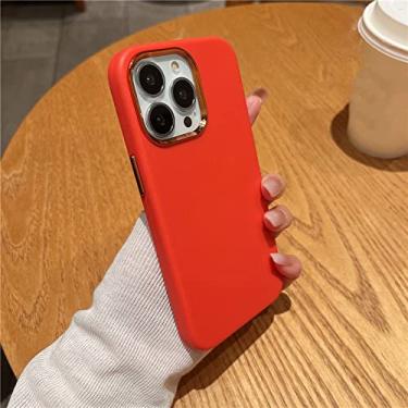 Imagem de Capa de couro sólido original para iphone 13 12 mini 11 pro max x xr xs 7 8 plus se capa de negócios retrô macia ultra fina à prova de choque, vermelha, para iphone se 2020