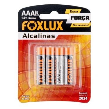 Imagem de PILHA ALCALINA PALITO AAA com4 PCS FOXLUX