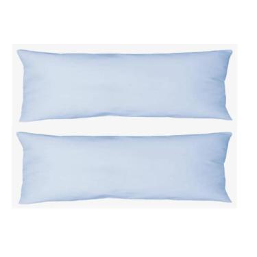 Imagem de Kit 2 Fronhas Travesseiro De Corpo Agarradinho 40cmx1,30cm Azul Arruma