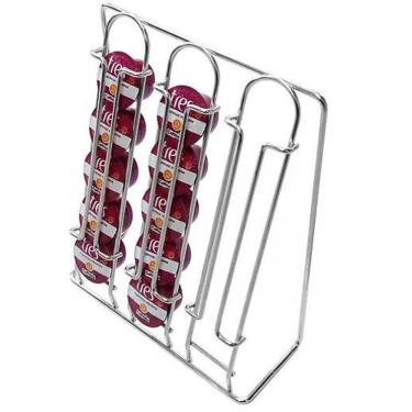 Imagem de Porta Cápsulas Una Lato Modelo Três Corações Cromado 2103