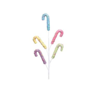 Imagem de Galho Natalino C/5 Candy Coloridos 1un 60x10x2cm 1207419