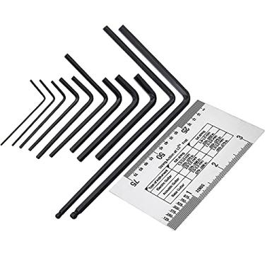 Imagem de MIECOO Kit de Ferramentas de Reparo de Guitarra Luthier, Inclui 11 Peças Guitarra Baixo Ponte Porca Parafuso Ajuste Haste Treliça Allens e Guitarra Corda de Ação Calibre para Guitarra e Baixo