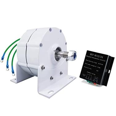 Imagem de Gerador de imã permanente sem engrenagem de 1500W, alternador de baixa velocidade de 12V/24V/48V, fundação de turbina eólica (com controlador),48v