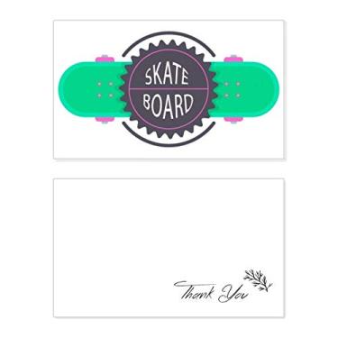 Imagem de Skate esportivo com desenho Mottos em aquarela, cartão de agradecimento de aniversário