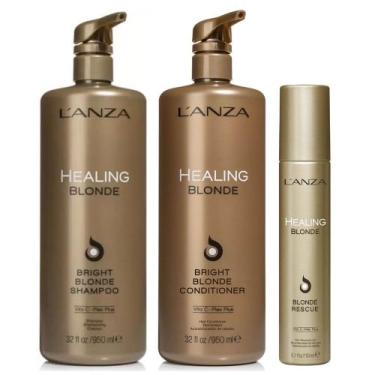 Imagem de Kit Lanza Healing Blonde Bright Shampoo 950ml + Condicionador 950ml +
