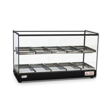 Imagem de Estufa Vitrine Quadrada Dupla Salgados 10 Bandejas EVR Titã