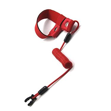 Imagem de ZOOKOTO 1 peça de cordão de segurança Start Stop Kill serve para chave de interruptor de guidão corda flutuante de emergência flameout corda de ignição do motor de popa interruptor de parada de