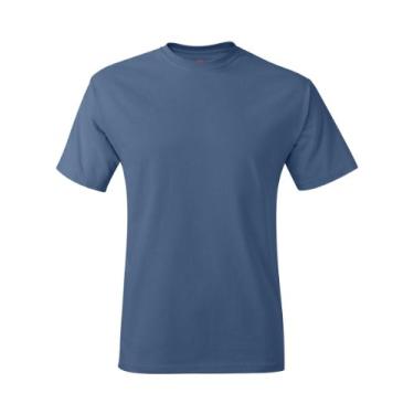 Imagem de Hanes Camiseta masculina ComfortBlend EcoSmart, azul jeans, grande