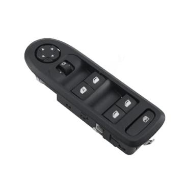 Imagem de Acessórios IKUESM compatíveis com Peugeot 301 2014-2017 98025201ZD Interruptor elétrico mestre para janela elétrica Botão levantador de vidro 98025189ZD Peças de carro(Orange BackLight)