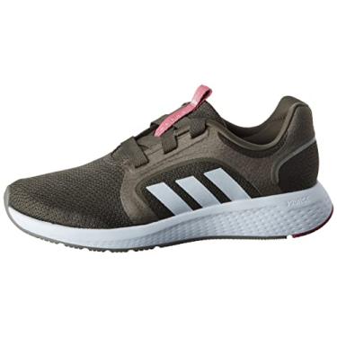 Imagem de adidas Tênis de corrida feminino Edge Lux 5, Olive Strata/branco/rosa Strata, 39