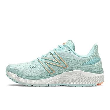 Imagem de New Balance Tênis de corrida feminino Fresh Foam X 860 V12, Azul/Manga Clara, 5.5 X-Wide