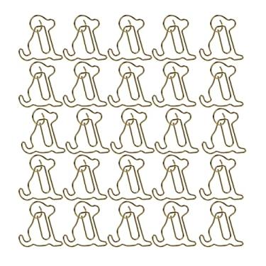 Imagem de 25 peças de clipes de papel em forma de cachorro cor bronze bonitos marcadores de livro em forma de animal fofo clipe de papel para escritório, material escolar, marcador de livro, caderno de festa,