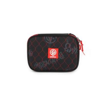 Imagem de Estojo Box Enaldinho 36 Elásticos Meninos Escolar 100 Pens, Vermelho