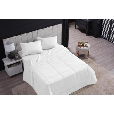 Imagem de Edredom casal avulso liso para cama box 200 fios 100% algodão - LF ENX