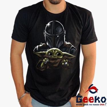 Imagem de Camiseta Star Wars 100% Algodão The Mandalorian Baby Yoda Grogu Geeko,