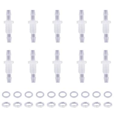 Imagem de 10 pacotes de mangueira de 3/81.3 cm acessório de anteparo a granel acessórios de plástico para mangueira de farpa, acessórios de conector de tubo para aquário aquário jardim laboratório